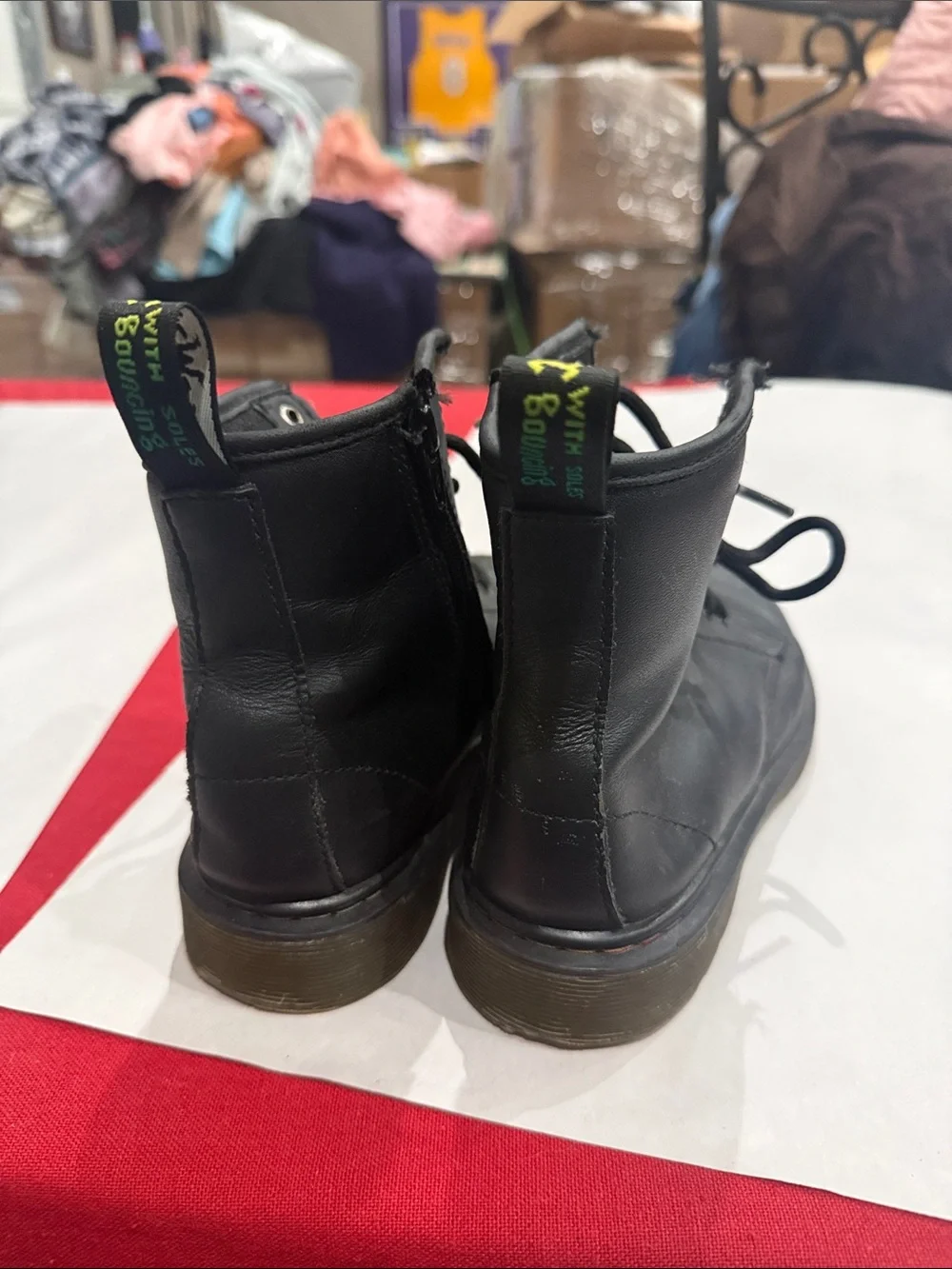 Dr. Martens Kids Black Lace-Up Ankle Boots